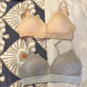 PINK Victoria's Secret Wireless Bras - Nude and Grey